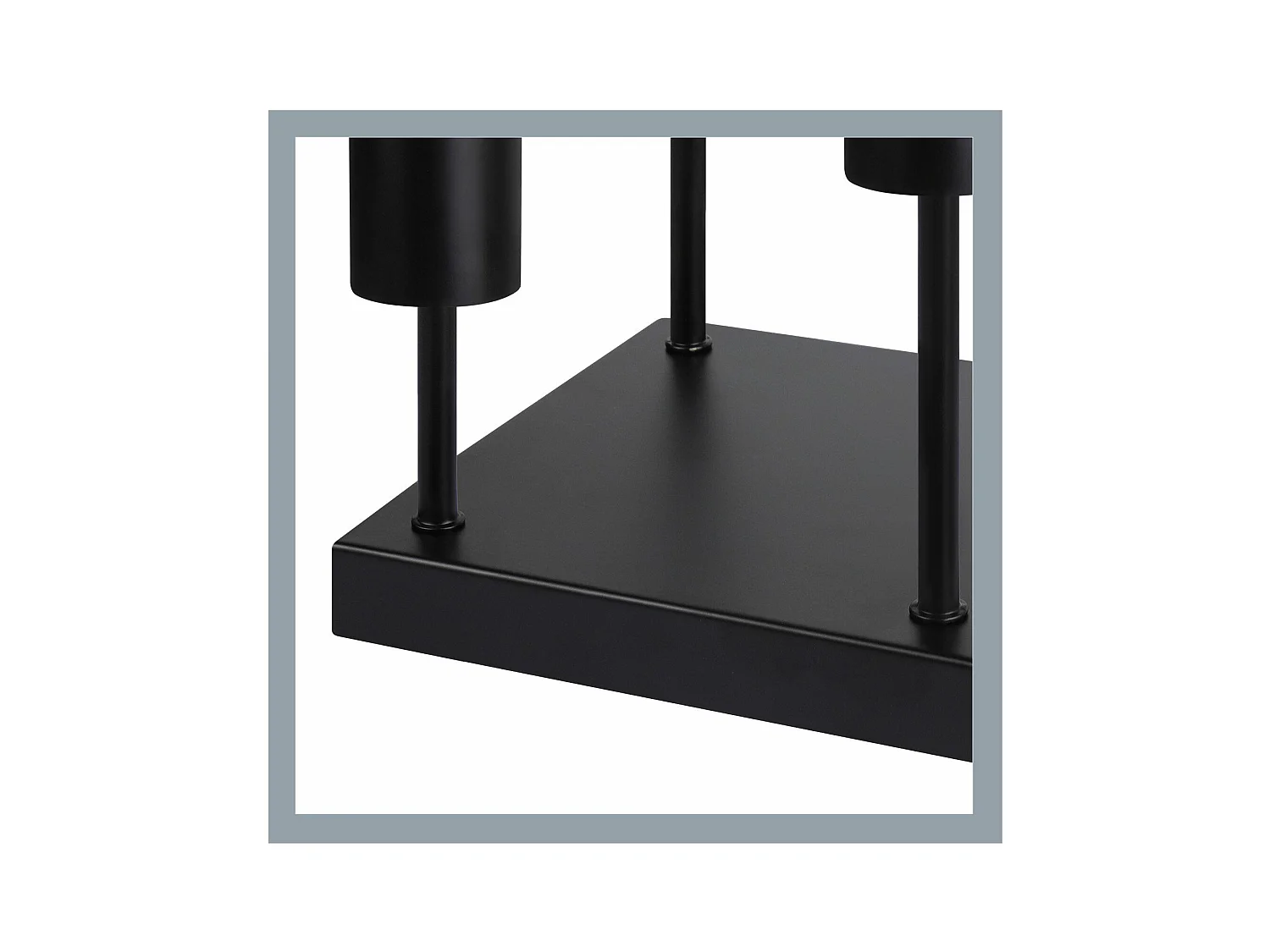 NETTLIFE Plafondlamp 4xE27 - zwart - vintage - metaal - vierkant - industriële keukenlamp - 17.5cm - voor keuken hal slaapkamer woonkamer bar - zonder lampen