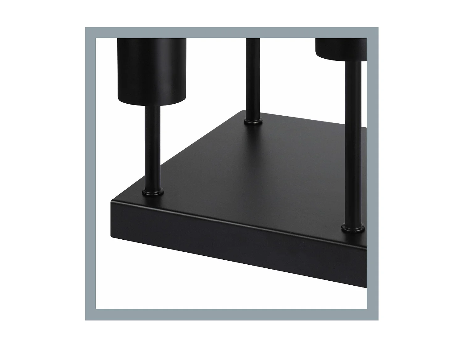 NETTLIFE Plafonnier plafonnier noir vintage E27 4 ampoules rétro métal Sans ampoules