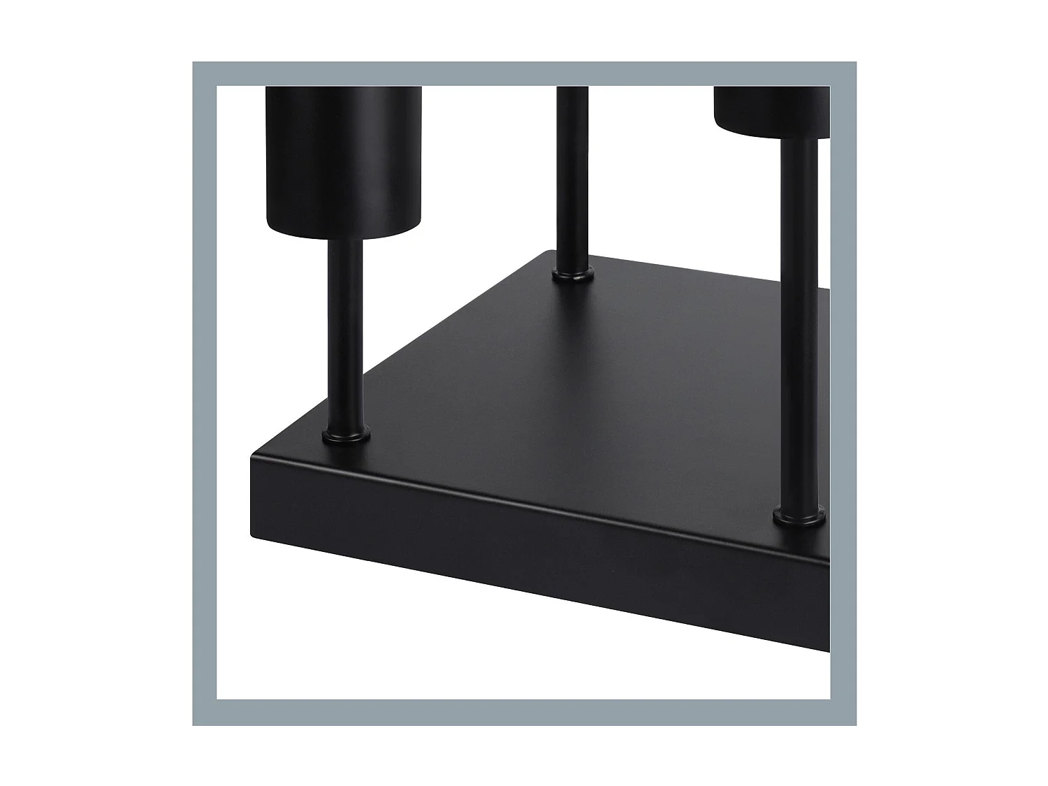 NETTLIFE Plafonnier plafonnier noir vintage E27 4 ampoules rétro métal Sans ampoules