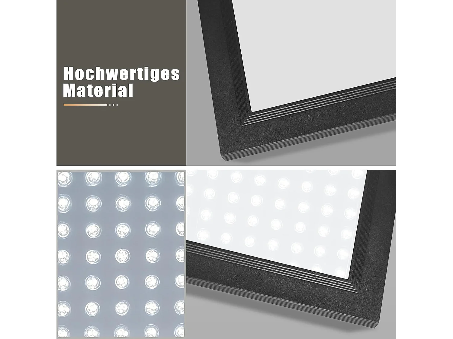 NETTLIFE Plafonnier LED 120 x 30 – Panneau de plafond à intensité variable, lampe longue lumière du jour, bureau plat avec télécommande, 40 W