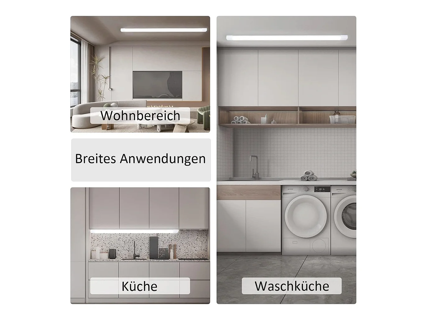 NETTLIFE Plafondlamp LED Vochtbestendige lamp 120 cm IP44 Plafondverlichting Lang Werklamp 1xLED TL 36 W Neutraal wit Licht 4000 K