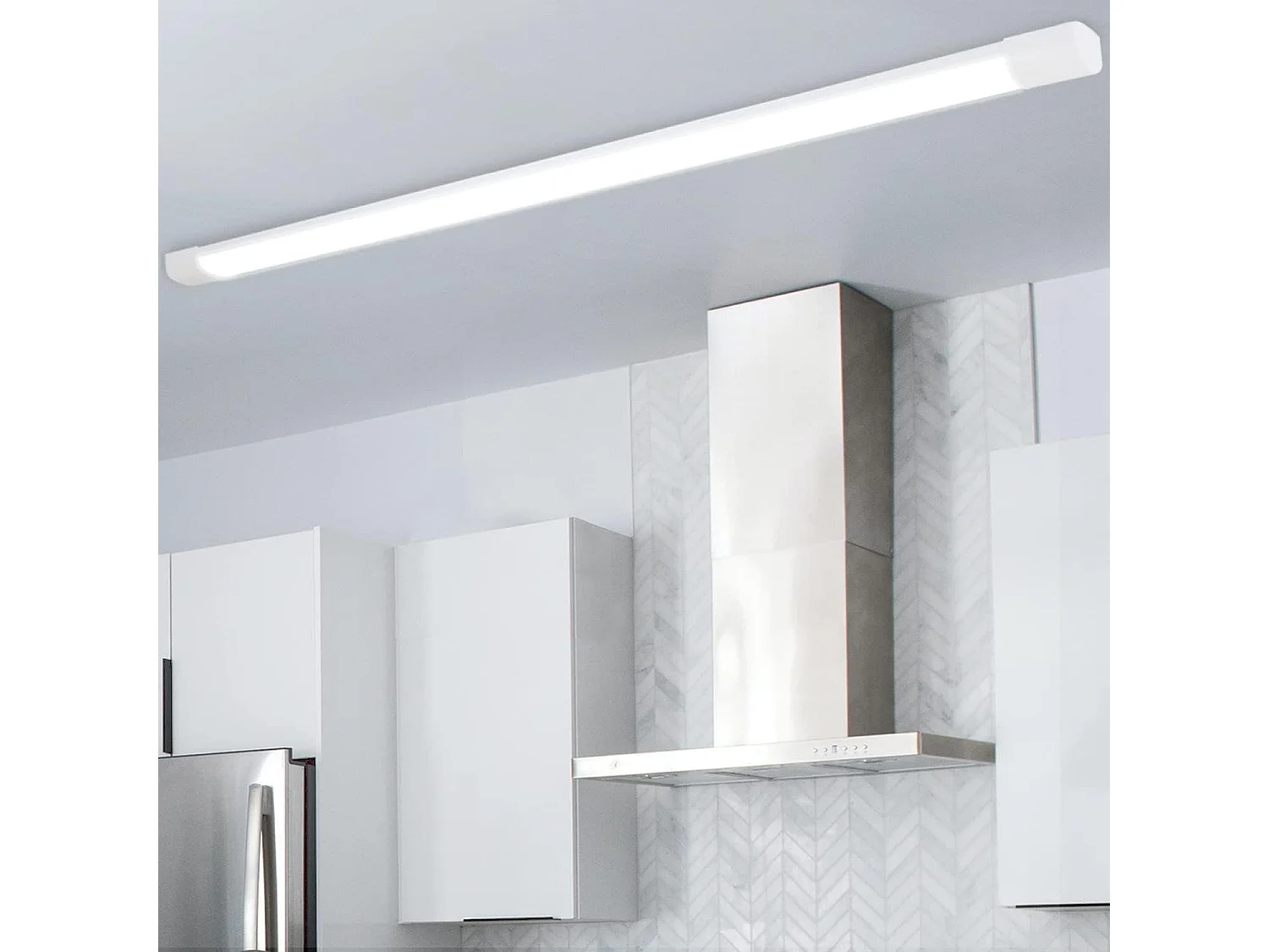 NETTLIFE Plafonnier LED 120 CM 36W tube lumière pour pièce humide 4000K lampe de cave blanc neutre angle de faisceau long 180°