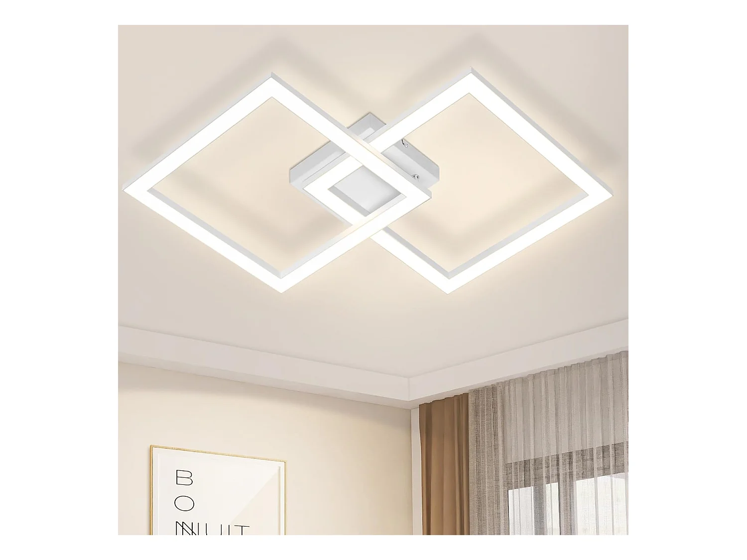 NETTLIFE Moderne witte LED plafondlamp 24W 3000K
