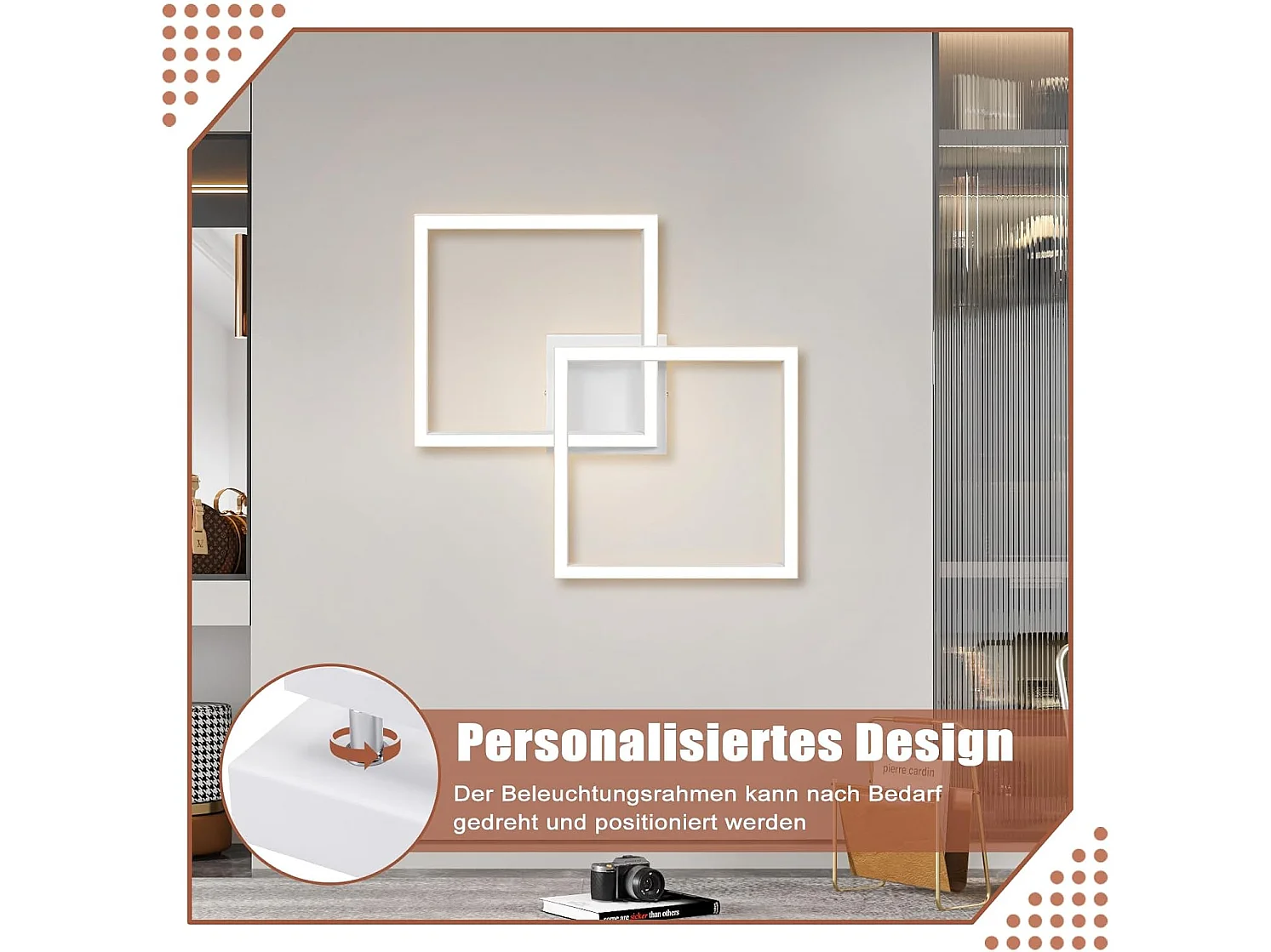 NETTLIFE Moderne witte LED plafondlamp 24W 3000K