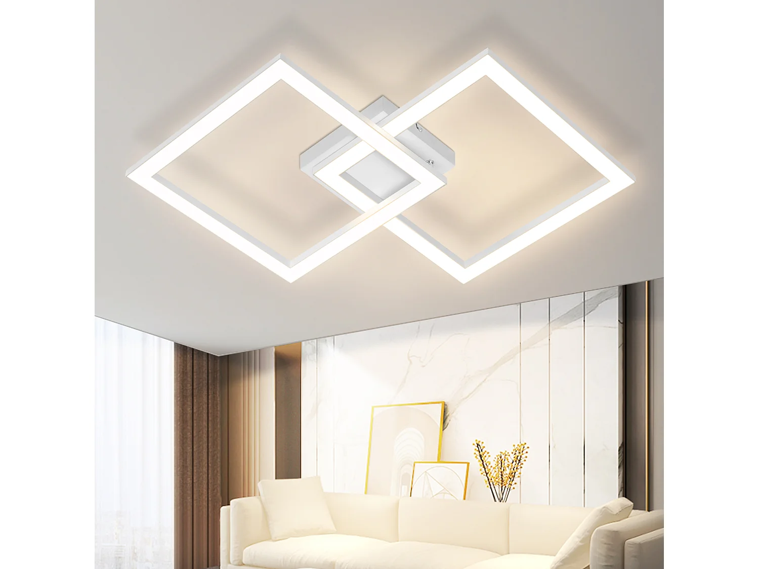 NETTLIFE Moderne witte LED plafondlamp 24W 3000K