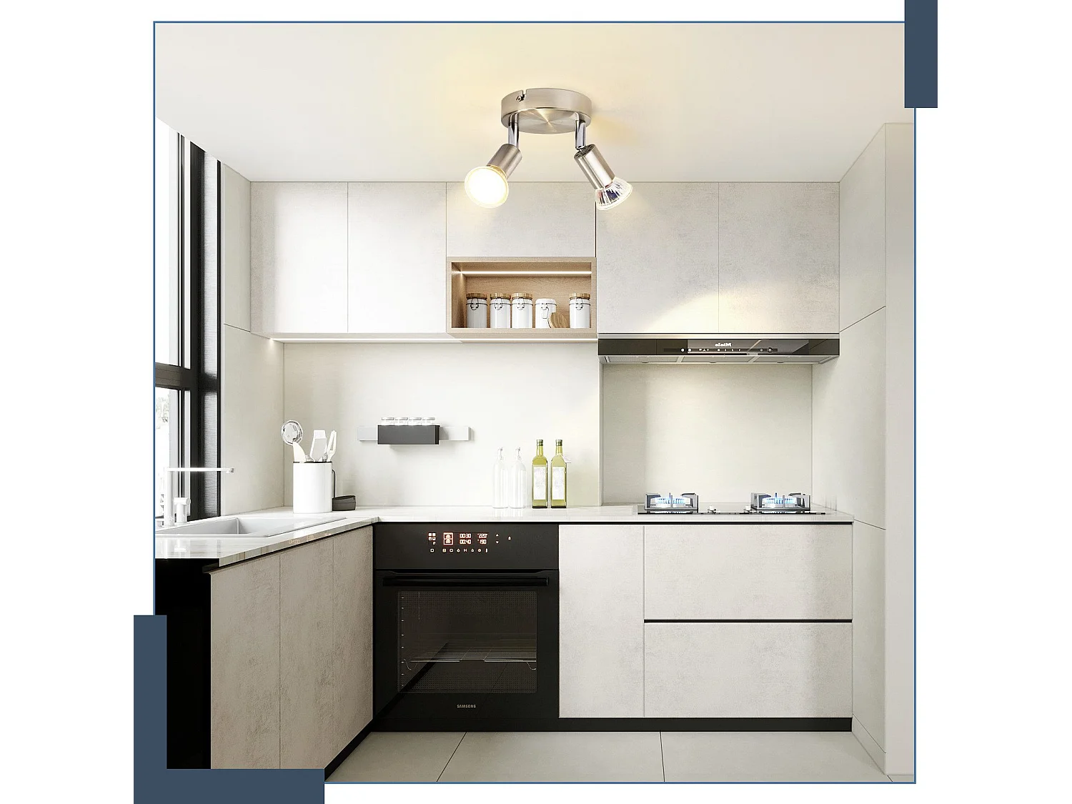 NETTLIFE LED Plafondlamp GU10 - 2 Moderne Ronde Plafondspots 350° Plafondspots voor Keuken Hal Slaapkamer Woonkamer - Zonder Lamp Chroom