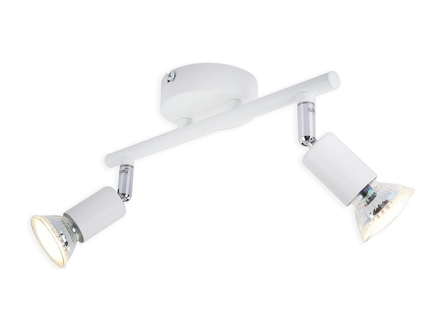 NETTLIFE Plafonnier LED 2 spots GU10 - Spot de Plafond Lampe de Plafond Moderne Intérieur Blanc pour Salon Salle de Bain Cuisine Bureau