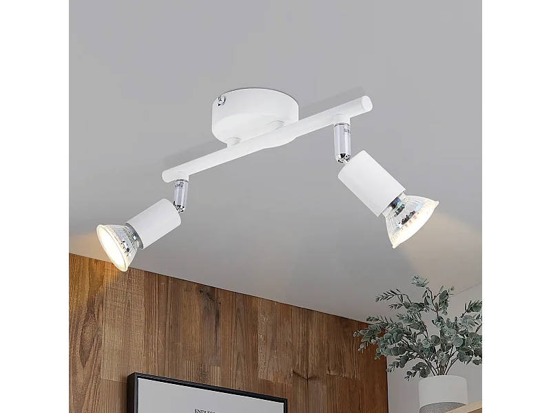 NETTLIFE Lampa Sufitowa LED 2 Punkty GU10 - Punktowa Sufitowa Nowoczesna Biała Lampa Sufitowa Wewnętrzna do Salonu Łazienka Kuchnia Biuro