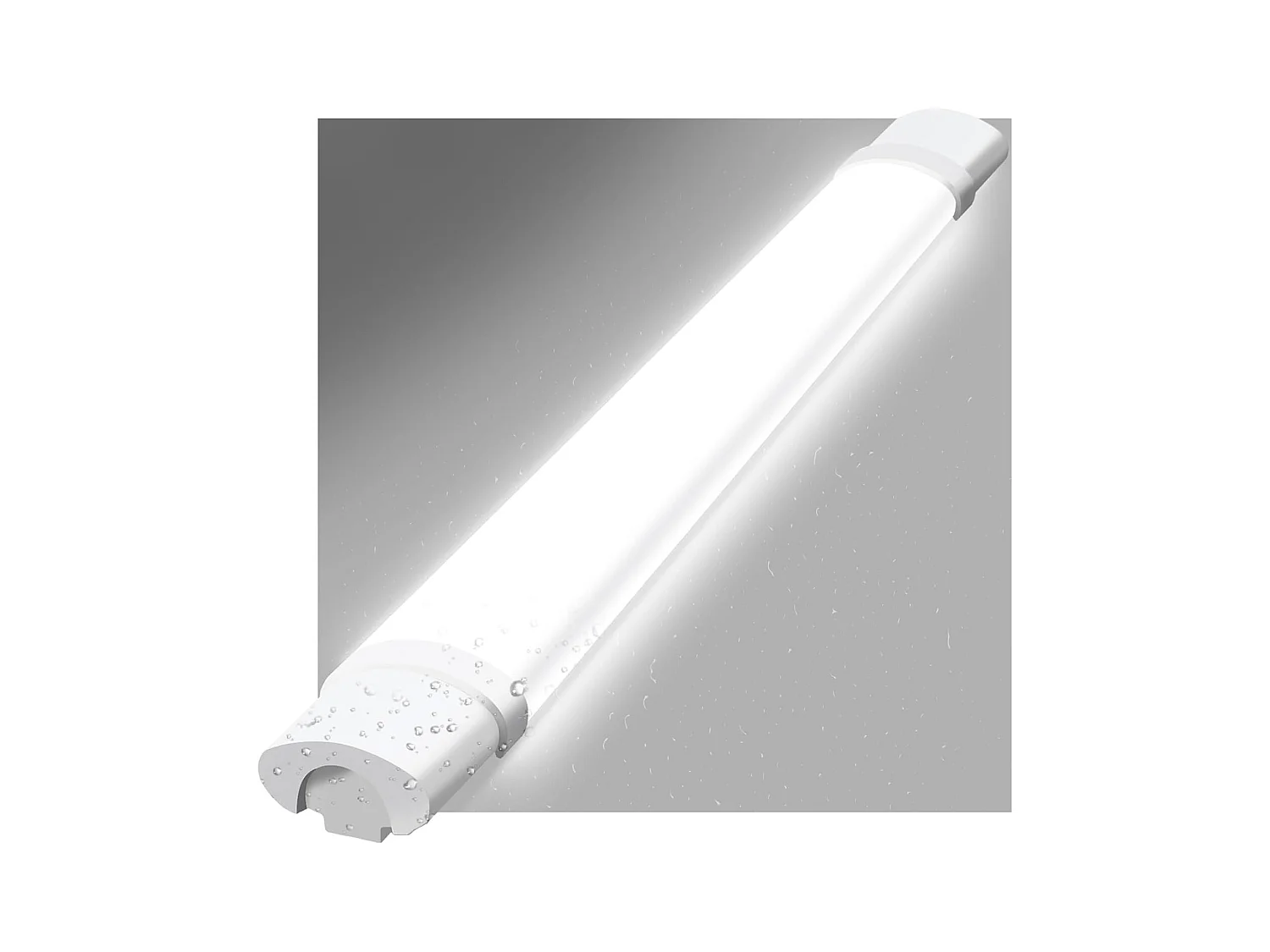 NETTLIFE plafonnier LED pièce humide lumière 120CM plafonnier 36W IP65 tube fluorescent lumière de baignoire 5000K