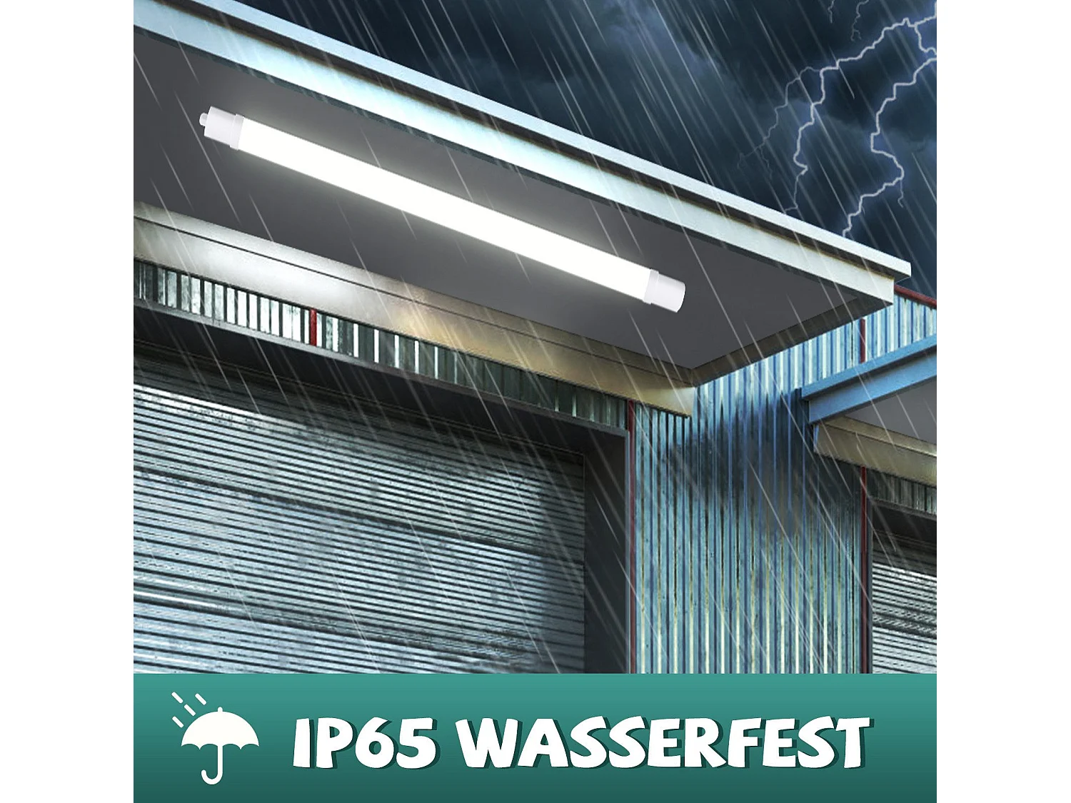 NETTLIFE plafonnier LED pièce humide lumière 120CM plafonnier 36W IP65 tube fluorescent lumière de baignoire 5000K