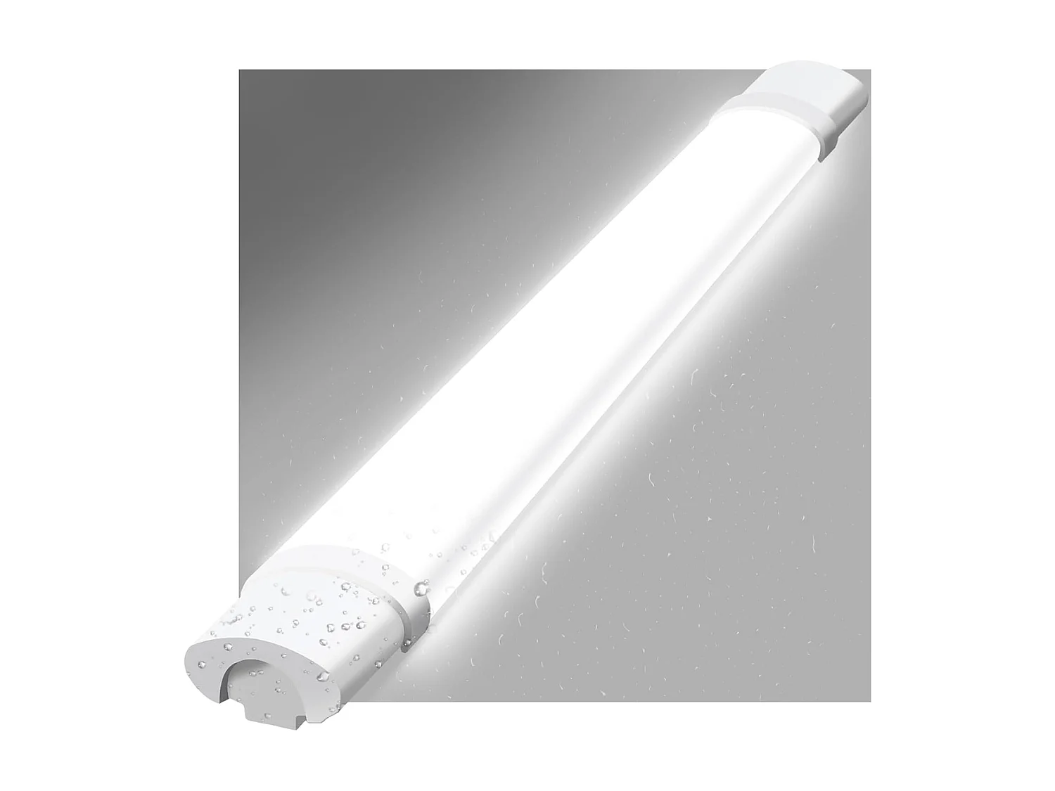 NETTLIFE plafonnier LED pièce humide lumière 120CM plafonnier 36W IP65 tube fluorescent lumière de baignoire 5000K