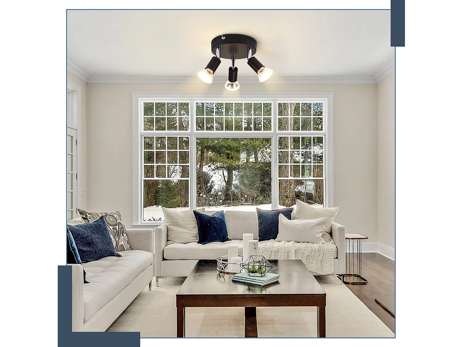 Gu10 LED Deckenleuchte - 3 moderne runde Deckenspots 350° Deckenspots