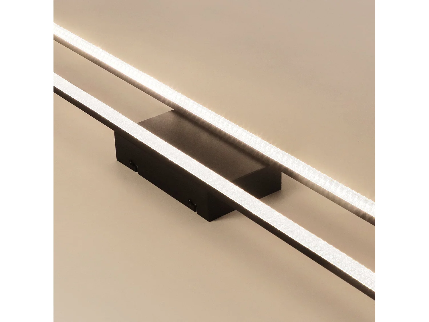 NETTLIFE LED plafonnier chambre 40W réglable avec télécommande 108CM lampe de salon moderne noir pour