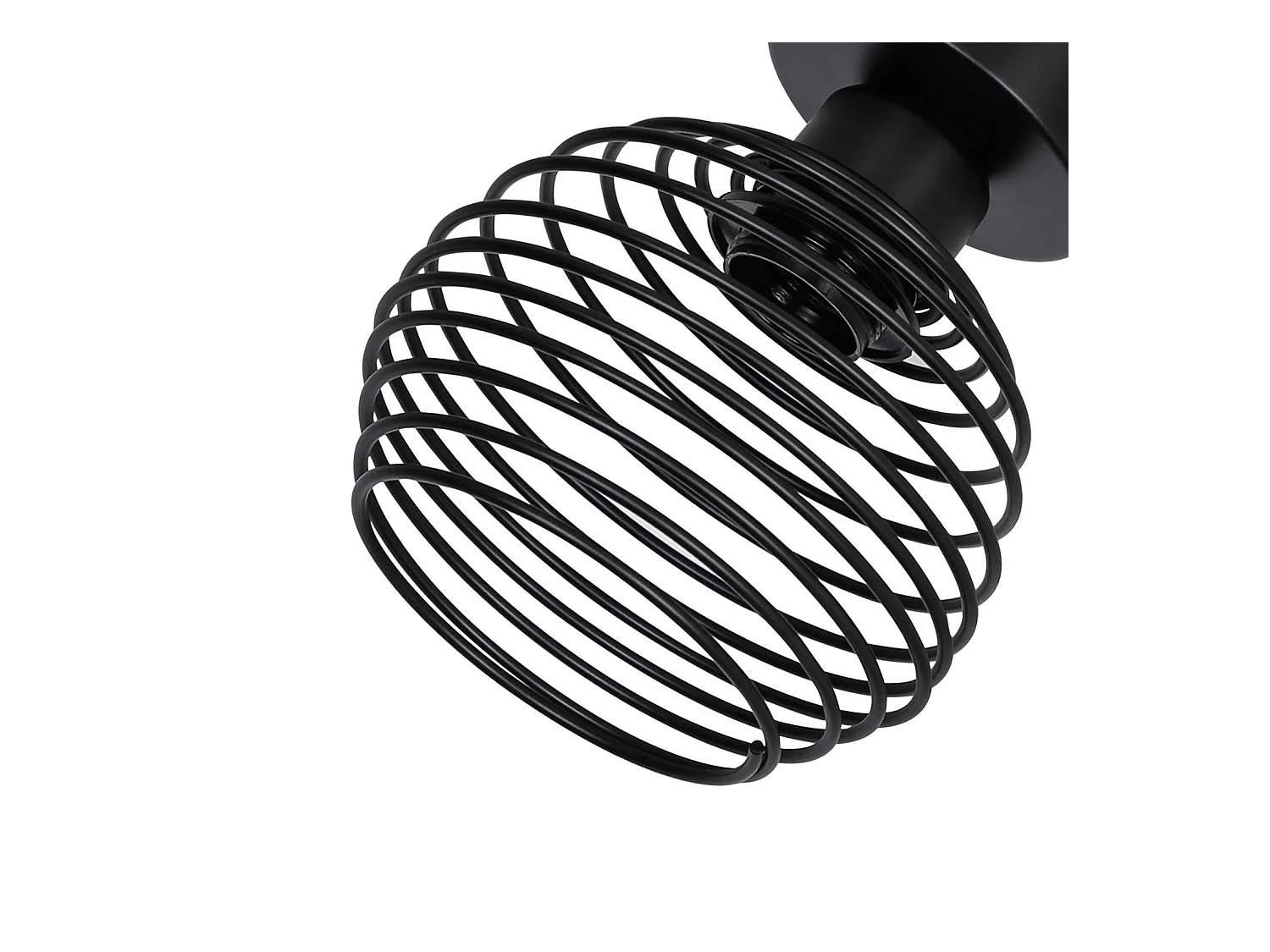 NETTLIFE Vintage Deckenleuchte, 2-flammig Retro Flurleuchte Schwarz E27 max.40W ohne Glühbirnen