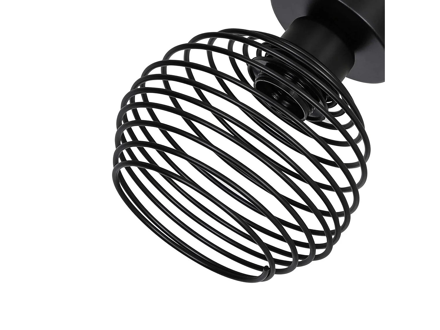 NETTLIFE Plafonnier vintage plafonnier 2 lampes de couloir rétro noir E27 max.40W Sans ampoules