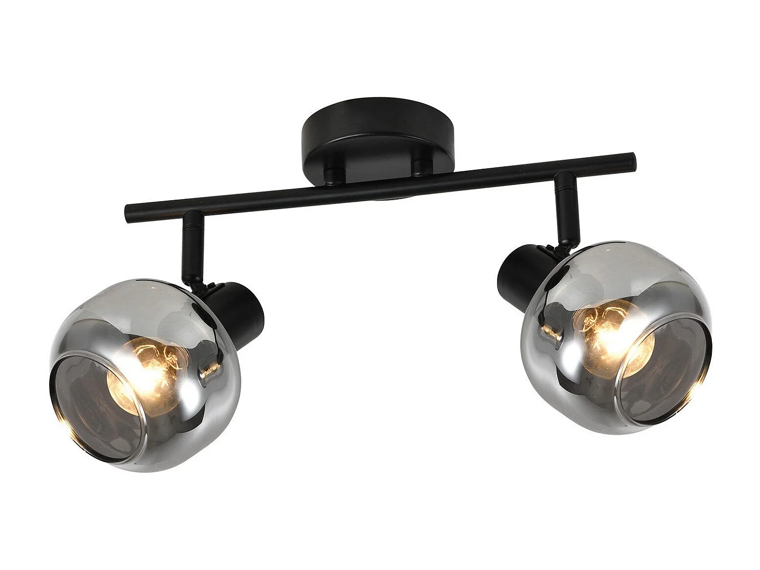 NETTLIFE Spot de plafond spots de plafond noirs GU10-2 rotatif à 355° moderne