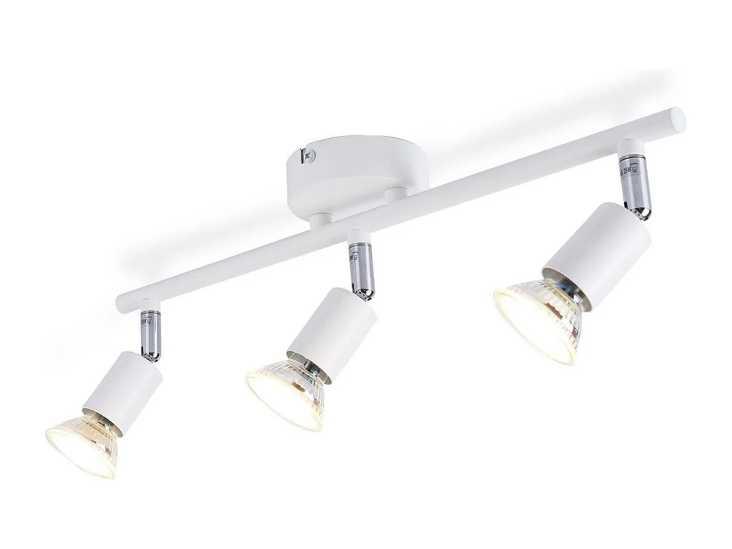 NETTLIFE Spot de plafond LED 3 ampoules plafonnier - plafonnier d'intérieur GU10 blanc chaud moderne