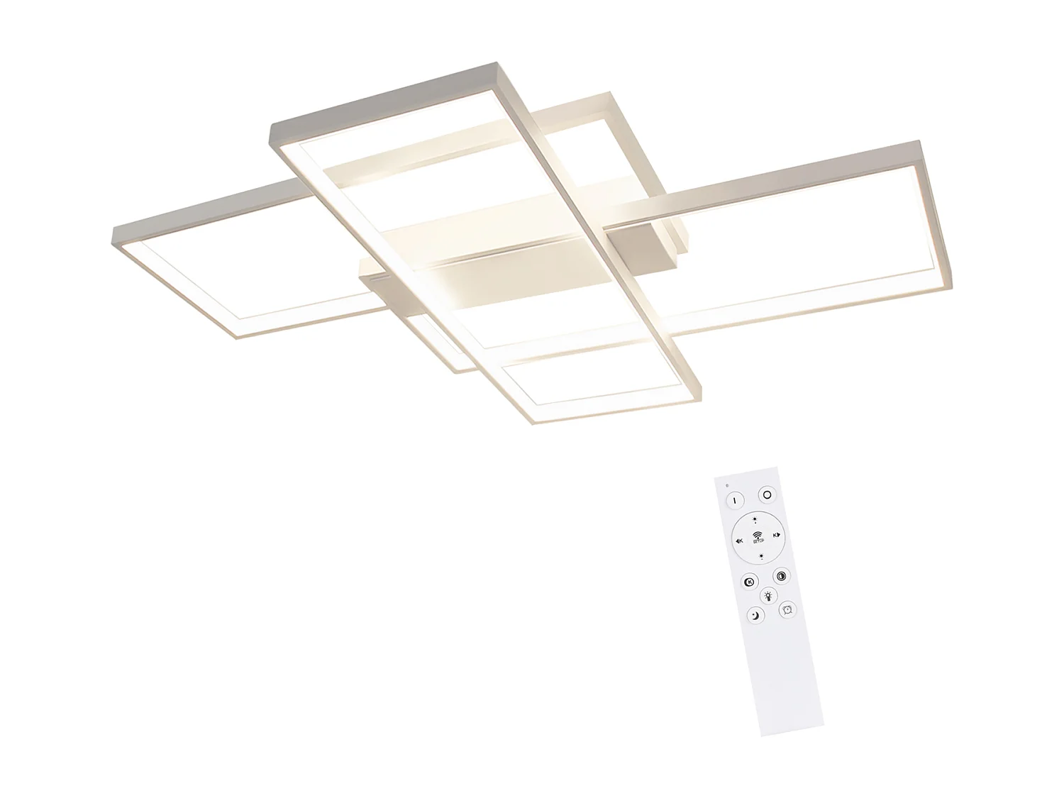 NETTLIFE Plafonnier LED Dimmable Moderne Lampe de salon Plafonnier blanc 65W