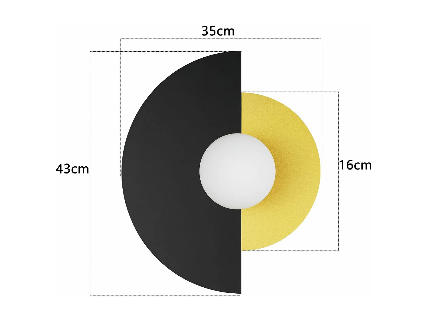 NETTLIFE Plafondlamp E14 zwart goud 1-Lichts Vintage Plafondverlichting met Glas Lampkap Metaal voor Woonkamer | Slaafkamer | Keuken | Hal Zonder Lichtborn 35.5cm