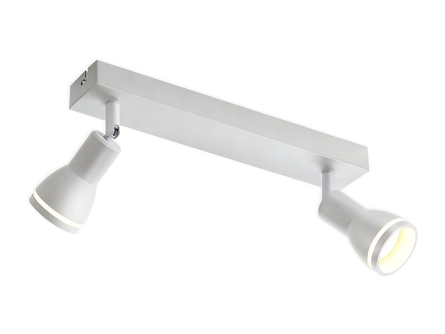 NETTLIFE Spot de plafond LED 2 ampoules blanc salon plafonnier spot orientable GU10 spot lampe moderne