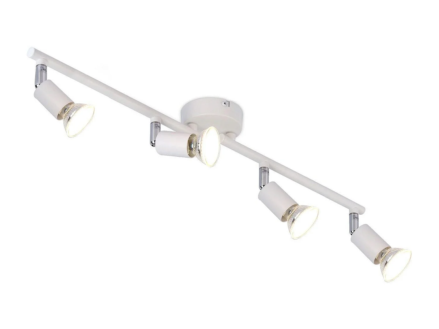 NETTLIFE Plafonnier LED 4 ampoules GU10 plafonnier moderne spot intérieur blanc