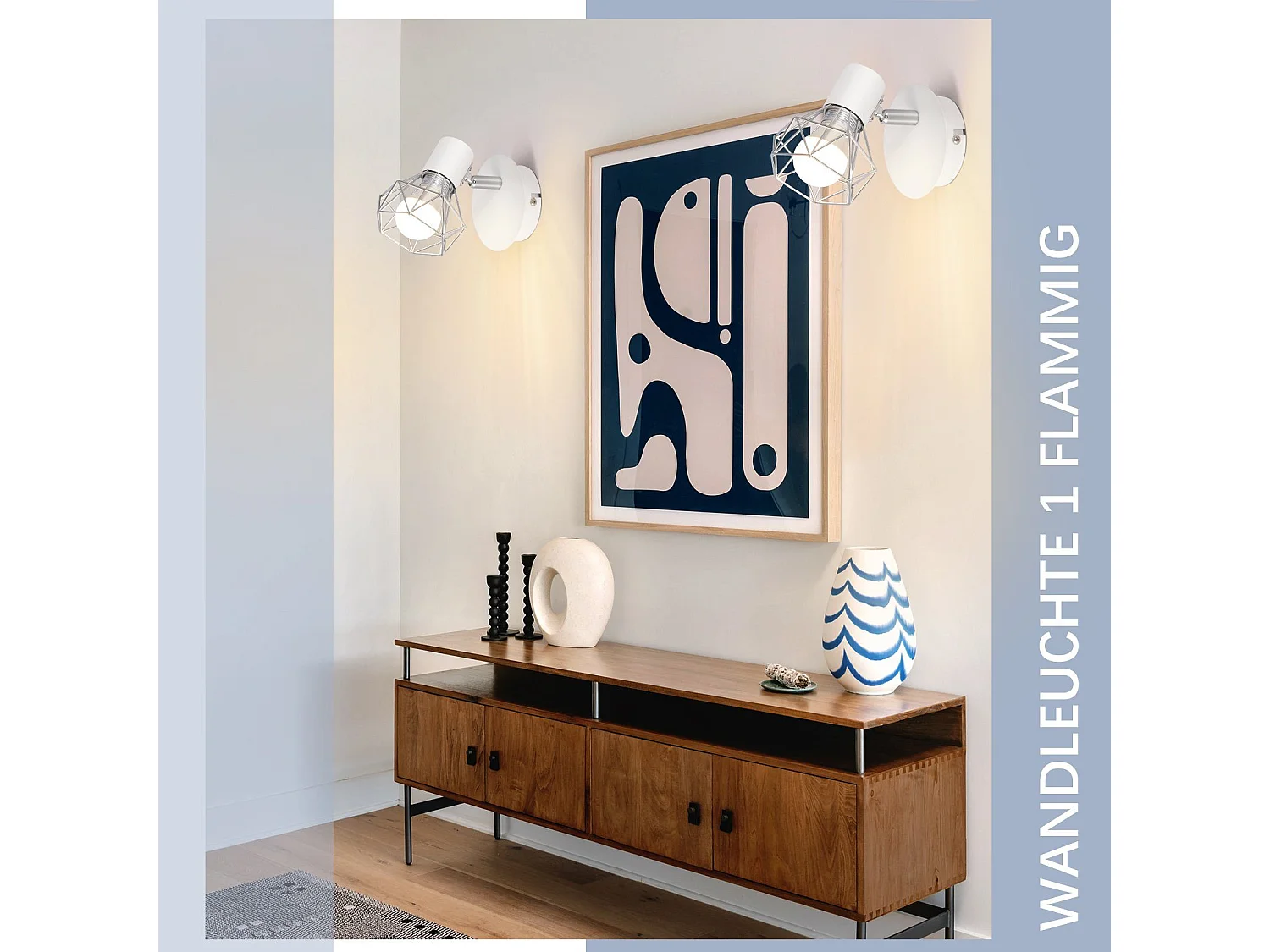 NETTLIFE Spot Mural Vintage Blanc Applique Murale E14 Réglable 350° Abat-Jour en Métal Rétro Bar Salle à Manger Hôtel Max.