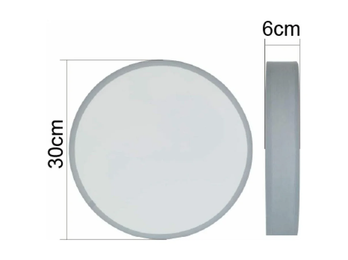 NETTLIFE Plafón LED para habitación, lámpara de techo con pantalla difusora de tejido moderno, redondo, 3000K, 12W