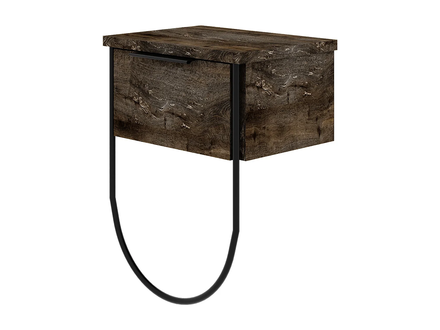 Nachttisch NORFOLK -  Dunkler Kaffee - 33 x 25 x 44 cm