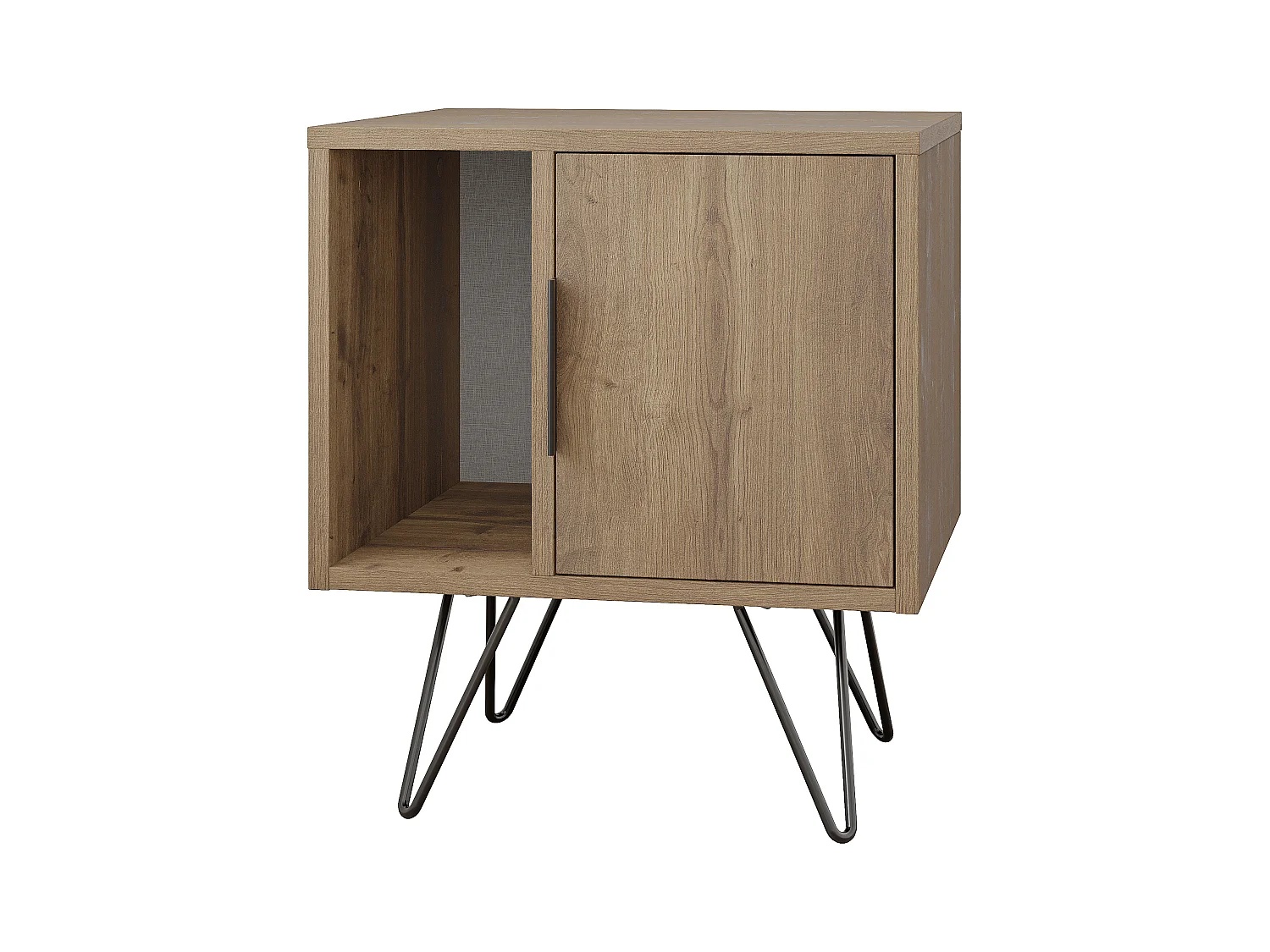 Nachttisch GLYNN- Naturfarben hell  , 60x45x50
