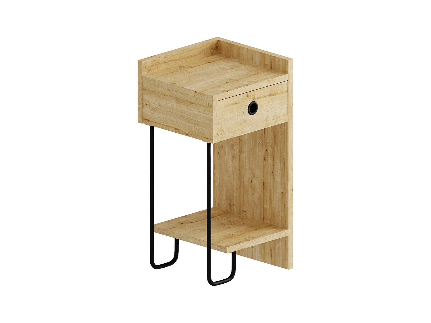 Nachttisch SIRIUS- Naturfarben hell Rechts , 61x30x32