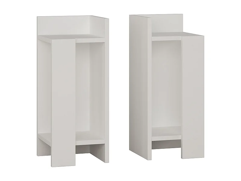 Nachttisch ELOS- Weiß Set , 60x25x54