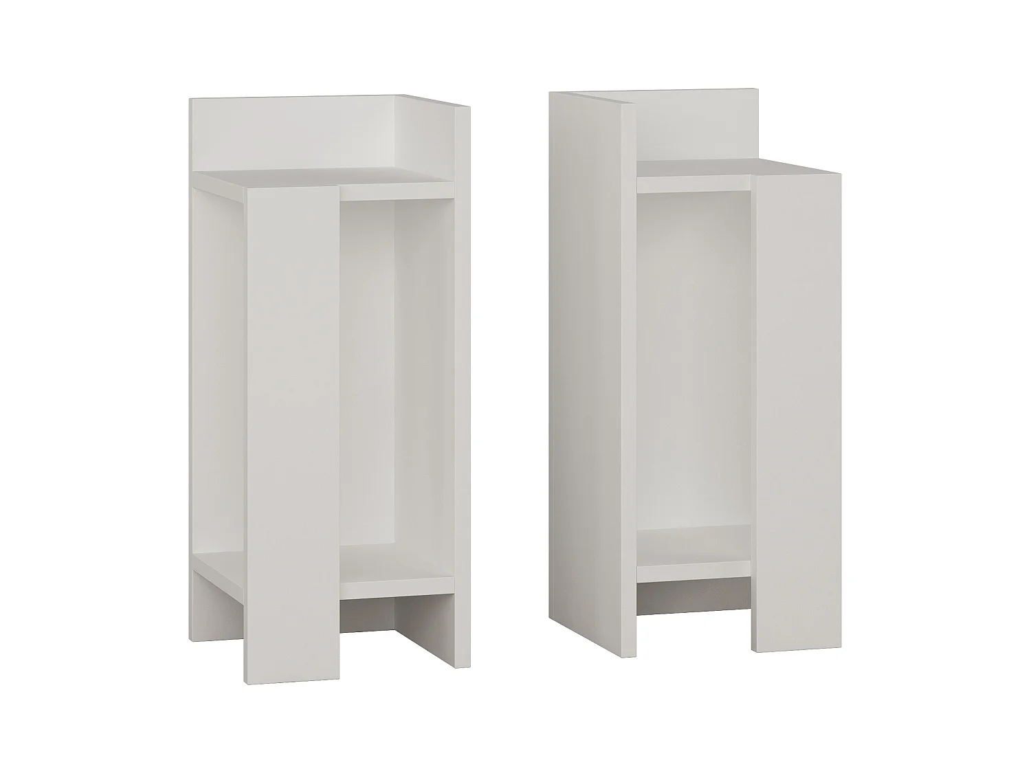 Nachttisch ELOS- Weiß Set , 60x25x54