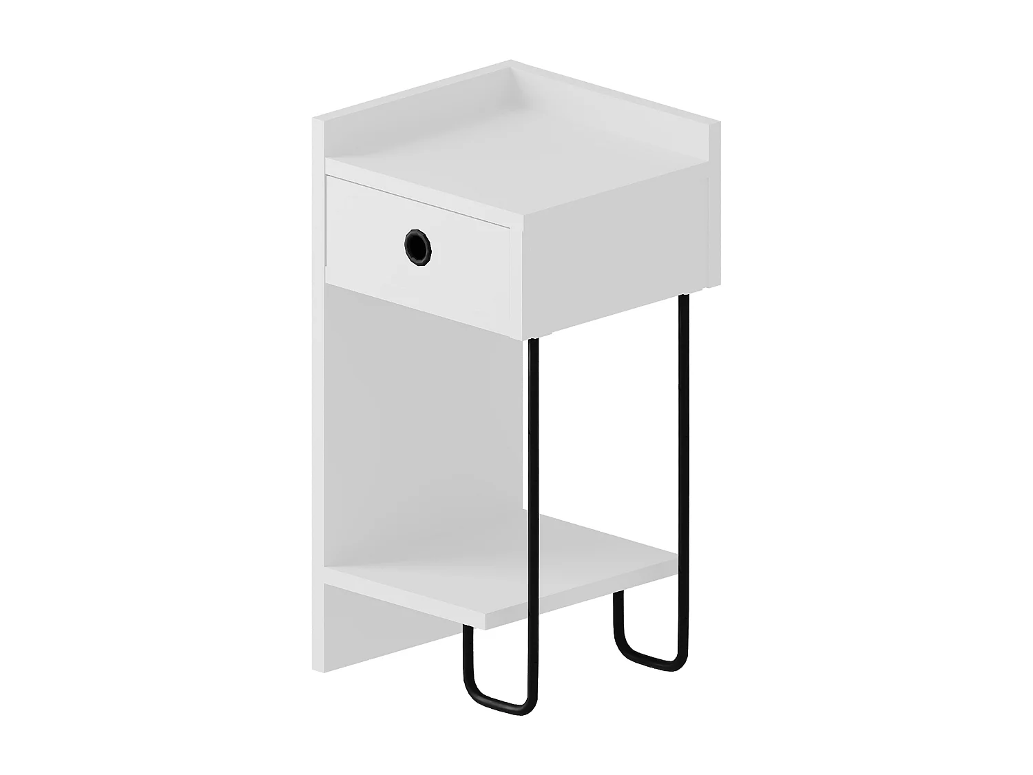 Nachttisch SIRIUS- Weiß Links , 61x30x32