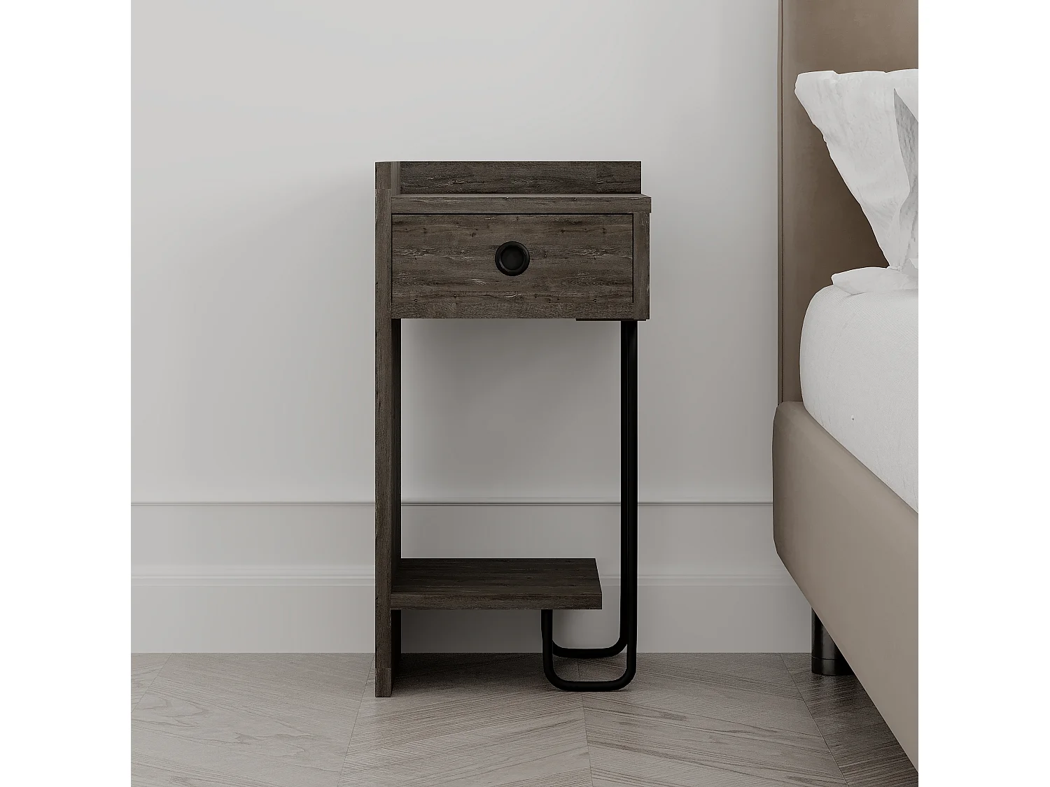 Nachttisch SIRIUS- Braun Links , 61x30x32