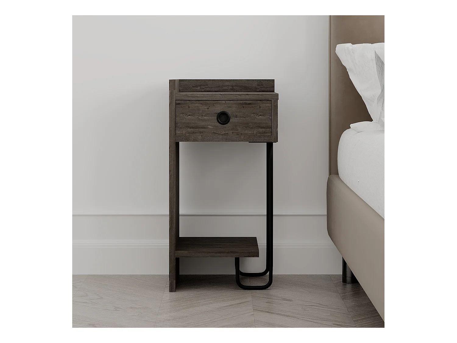 Nachttisch SIRIUS- Braun Links , 61x30x32
