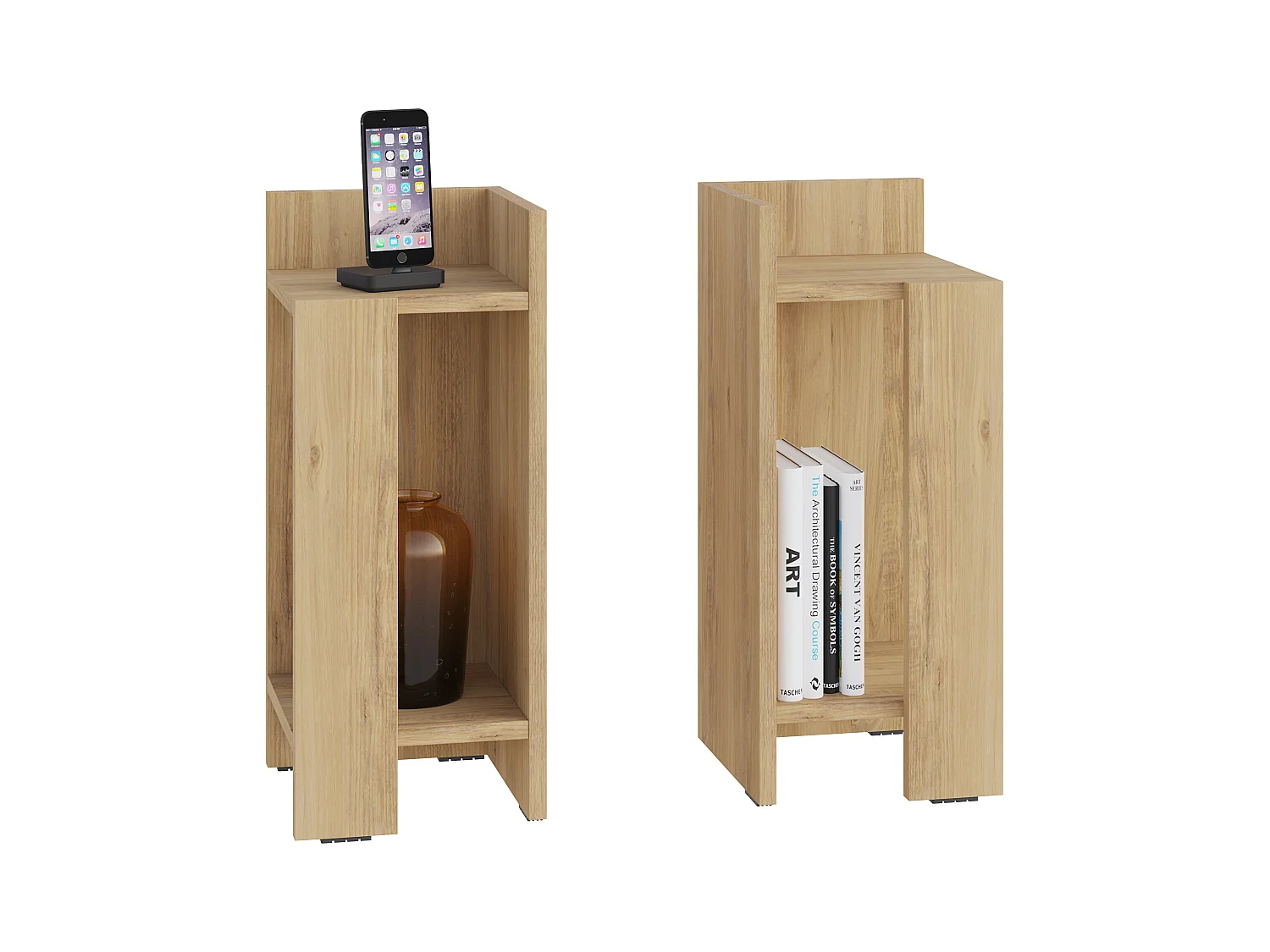 Nachttisch ELOS Set  - Eiche - 25 x 25 x 60 cm