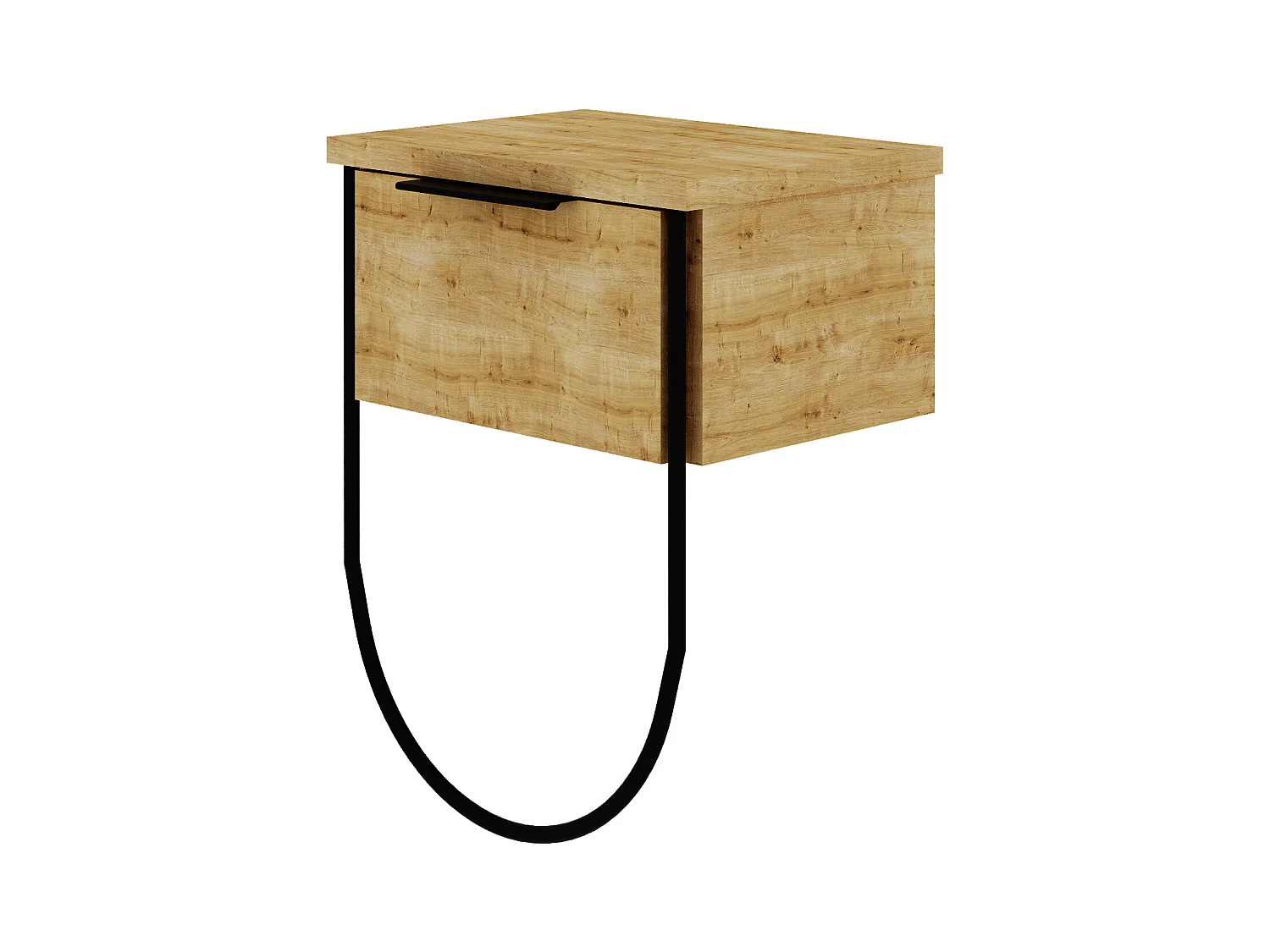 Table de chevet NORFOLK - couleur naturelle claire, 44x25x33