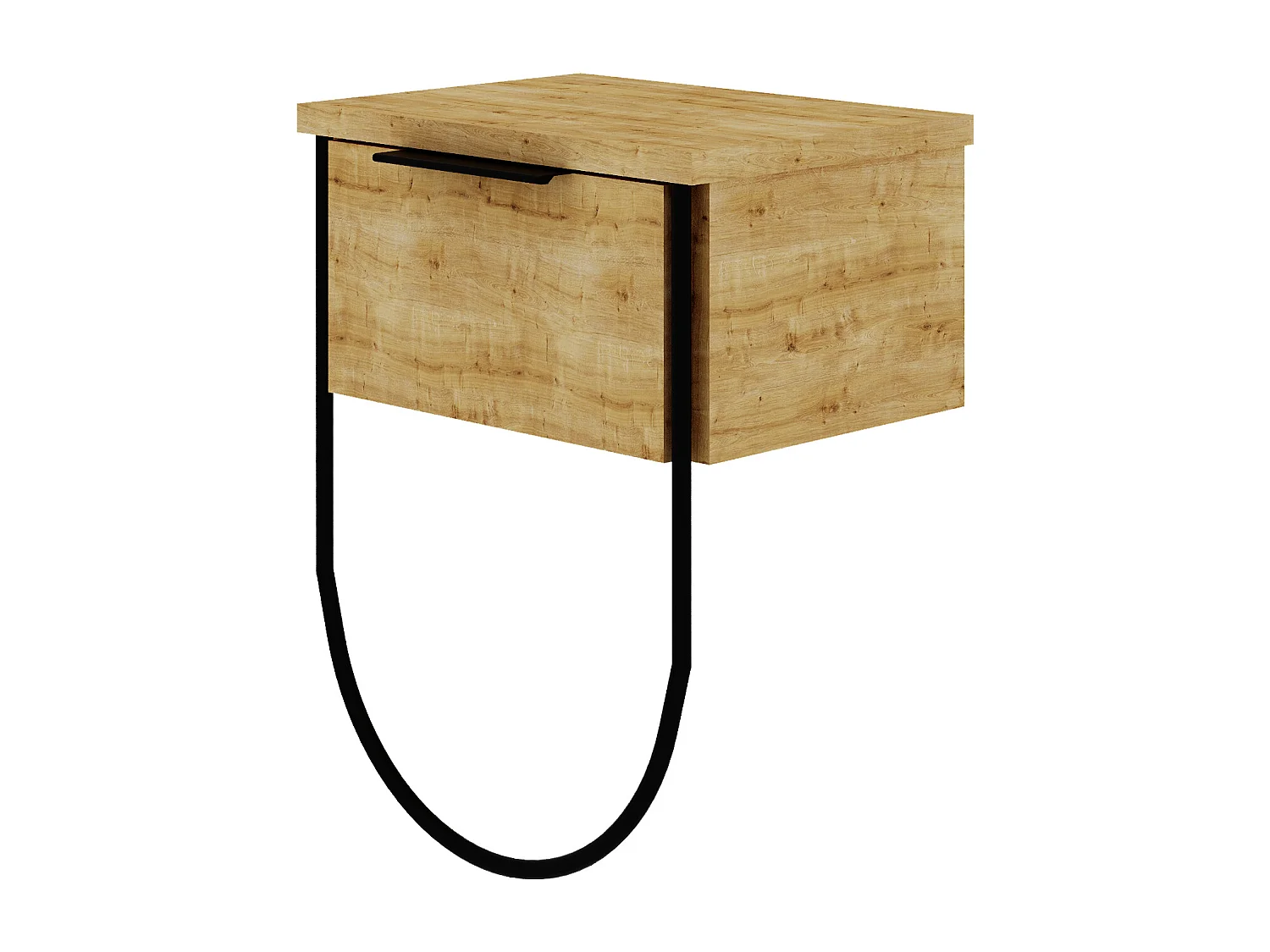 Table de chevet NORFOLK - couleur naturelle claire, 44x25x33