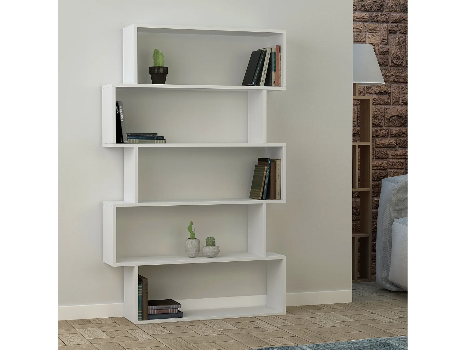 Libreria KAT-colore naturale chiaro, 100x161x24