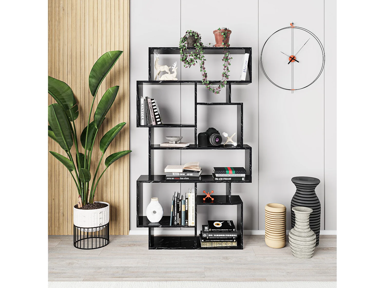 Bücherregal KARMATO - Bendir - 96 x 25,5 x 168,5 cm