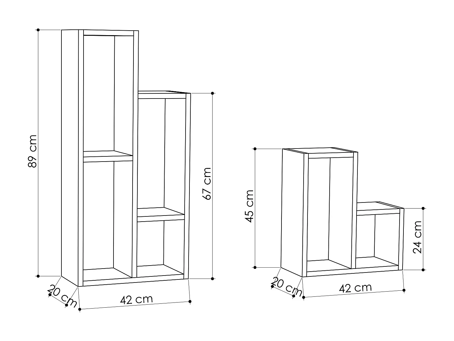 Etagère SULE beige, 42x89x20