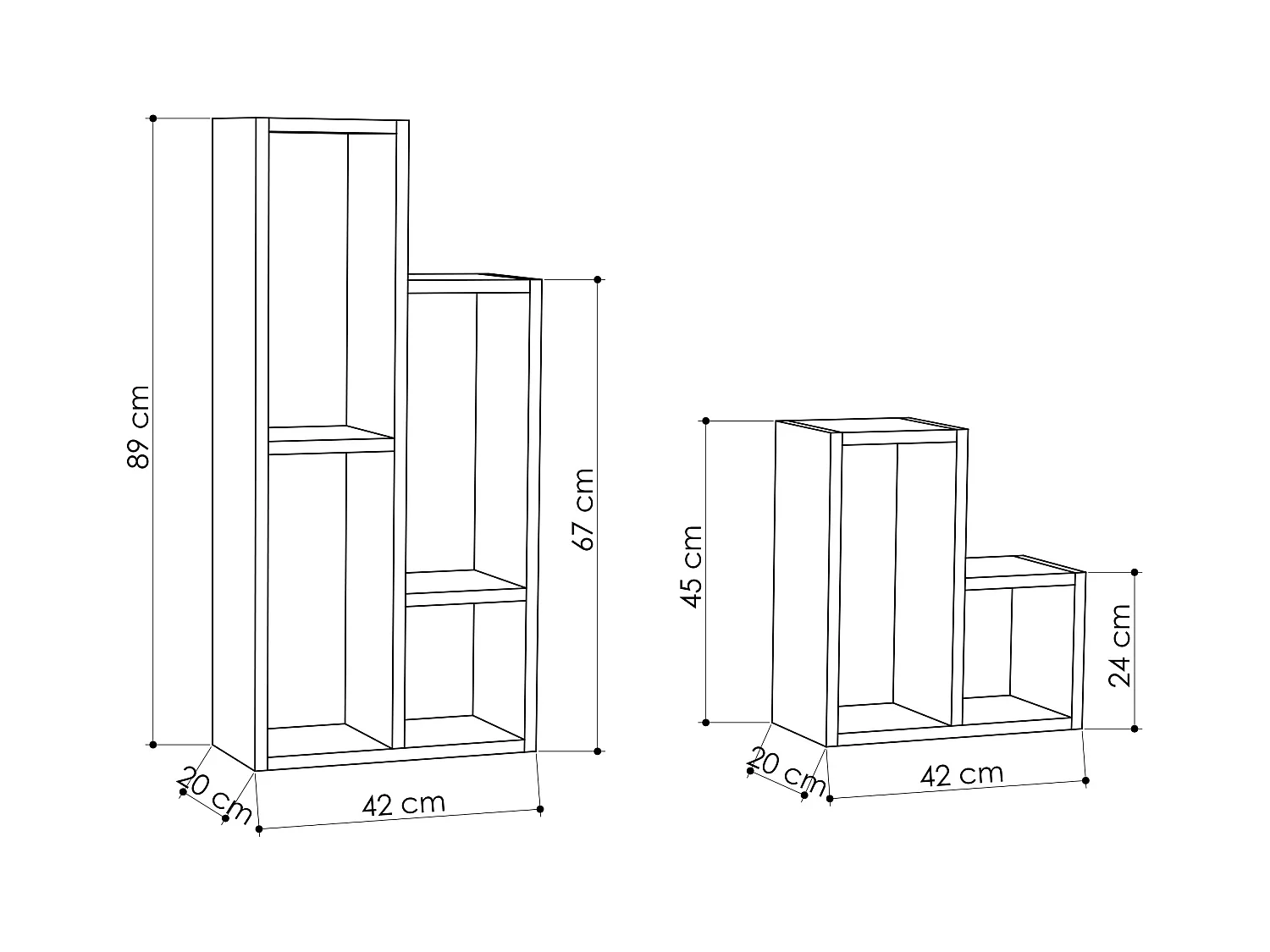 Etagère SULE beige, 42x89x20