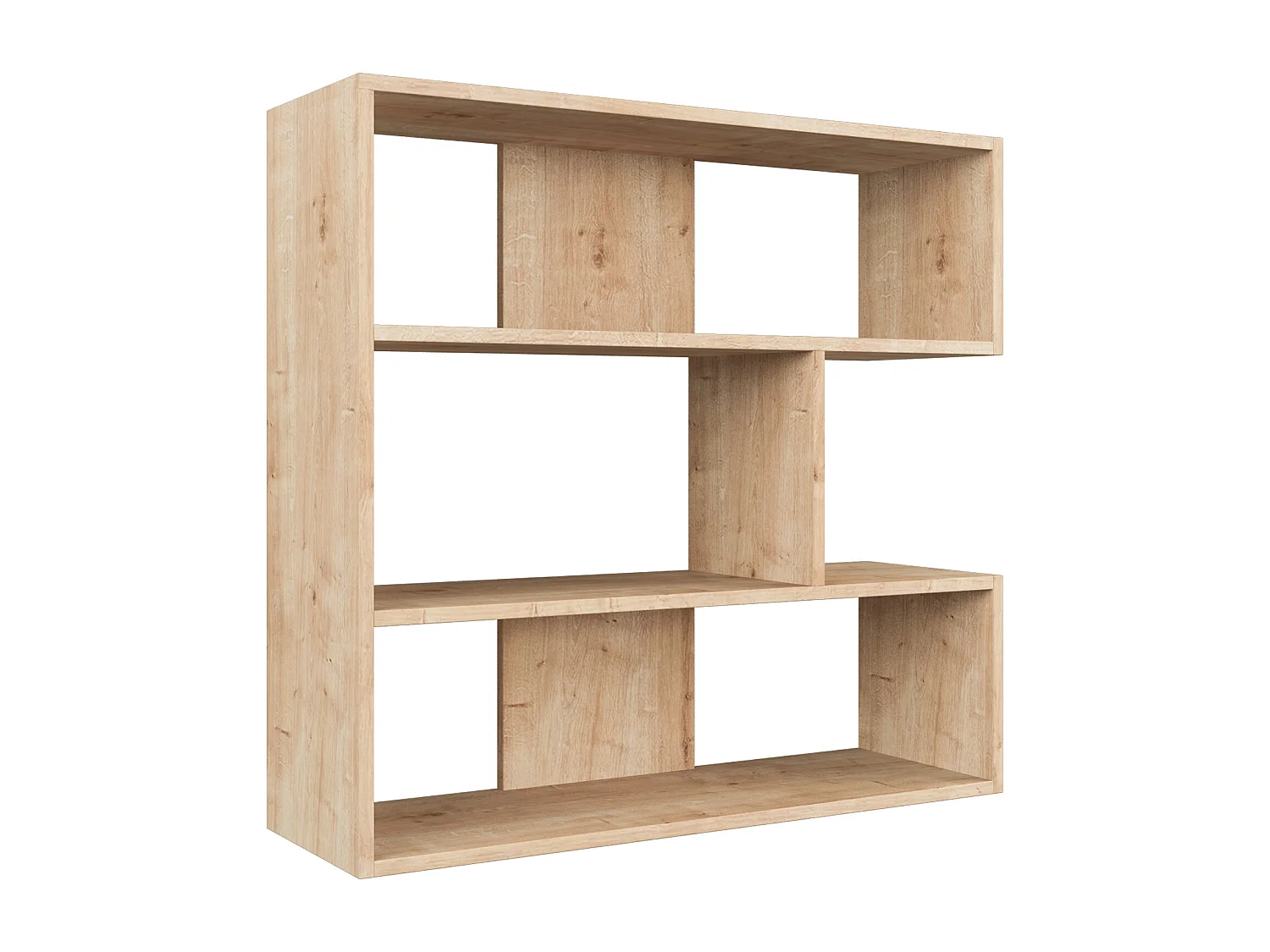 Bibliothèque MOLLY - chêne clair, 94x89x30