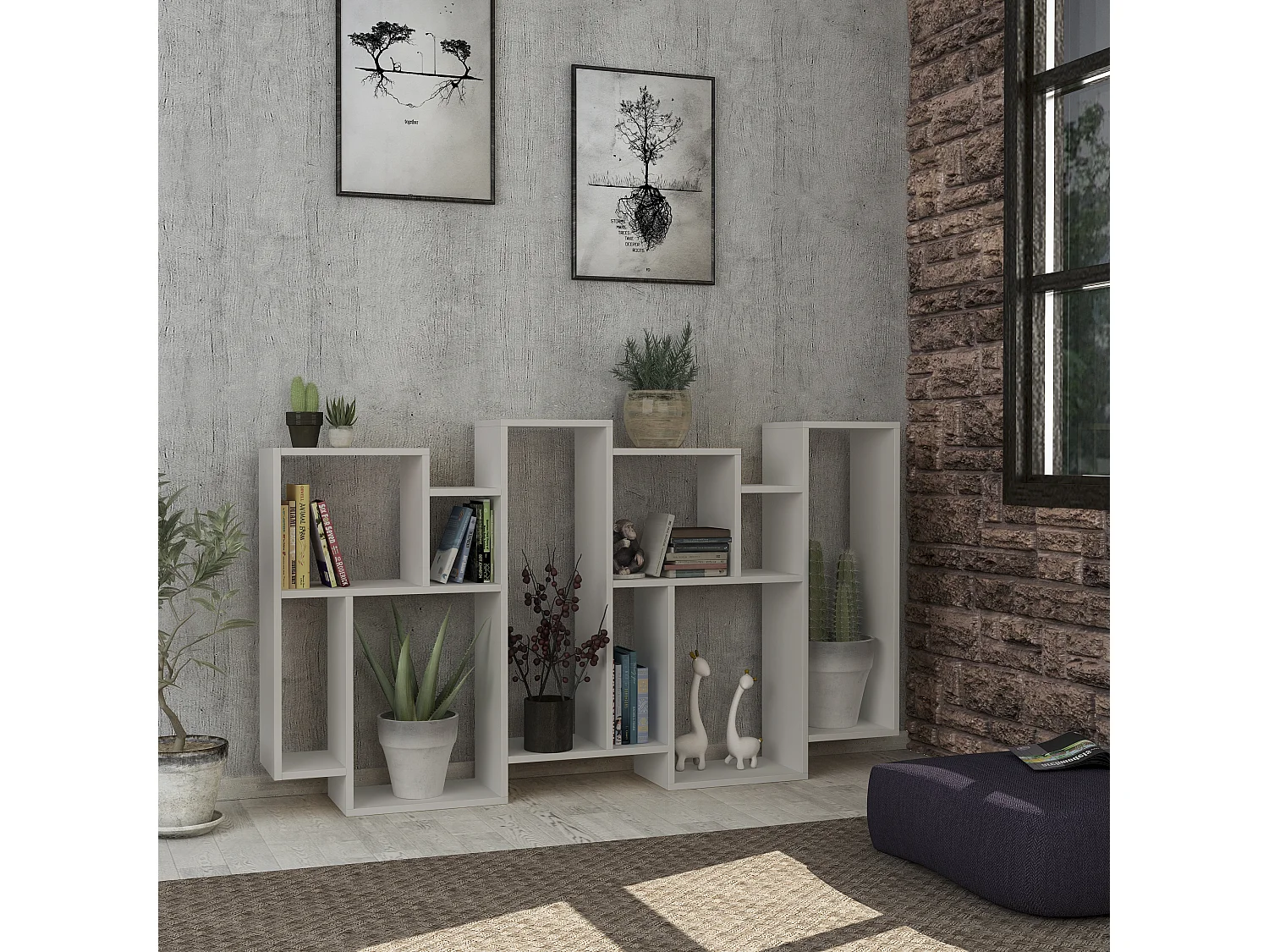 Bücherregal KARMATO -  Weiß - 96 x 25,5 x 168,5 cm