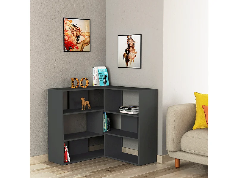 Bücherregal MOLLY Nr. 3 -  Anthrazit - 157,5 x 30 x 89 cm