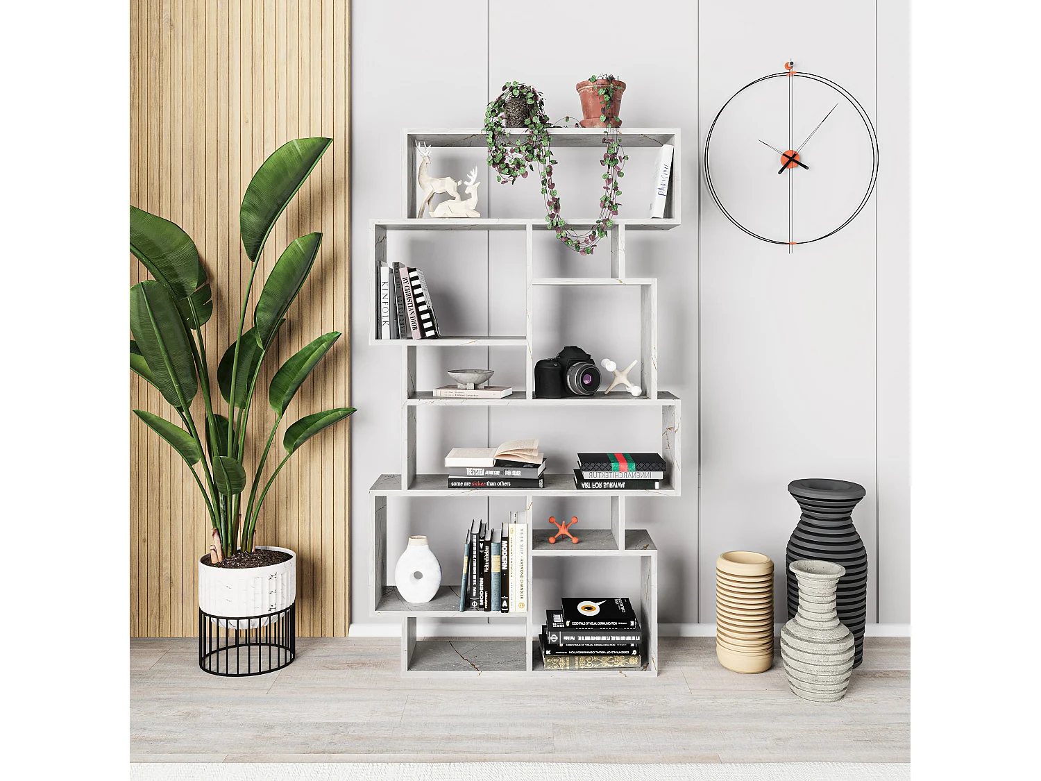 Bücherregal KARMATO - Lagina - 96 x 25,5 x 168,5 cm