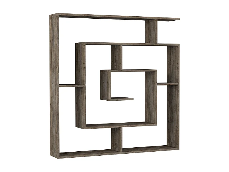 Mensola da terra LABIREN - marrone scuro, 125x129x22