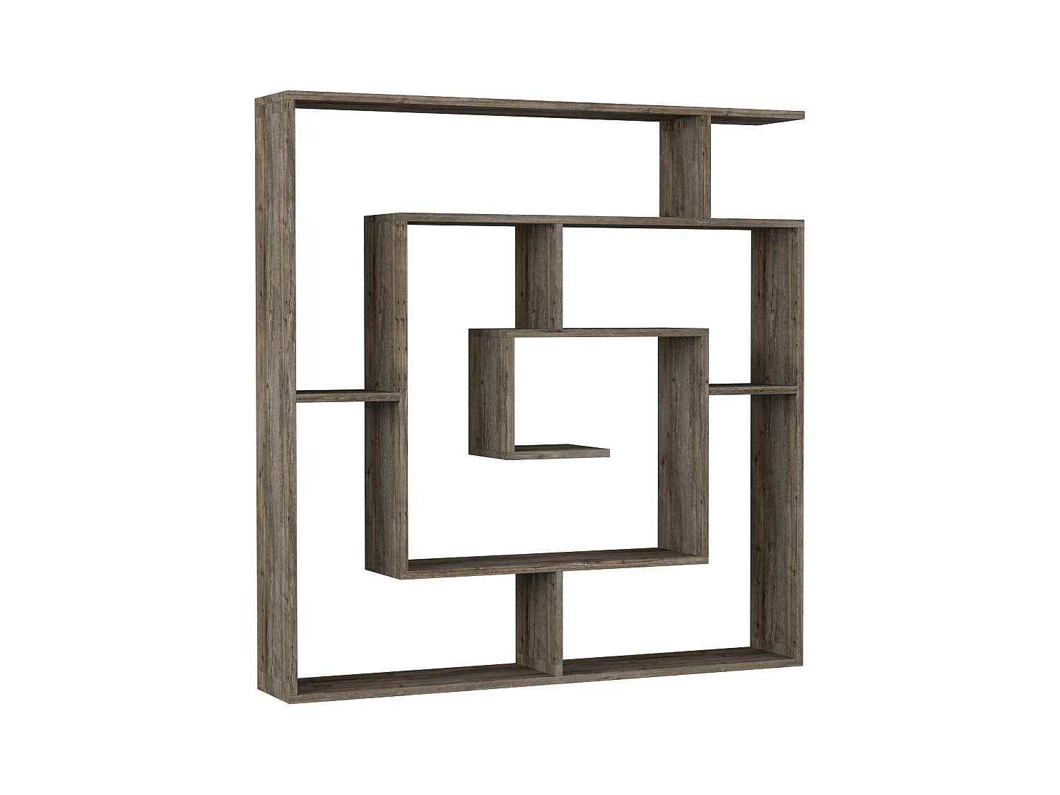 Standregal LABIRENT - Dunkelbraun, 125x129x22