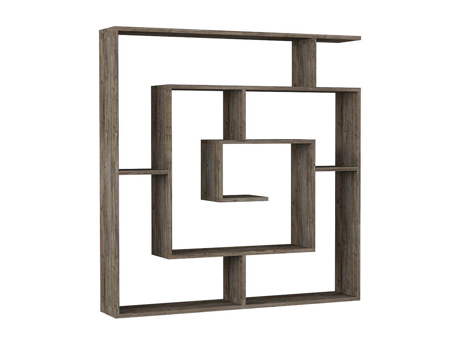 Standregal LABIRENT - Dunkelbraun, 125x129x22