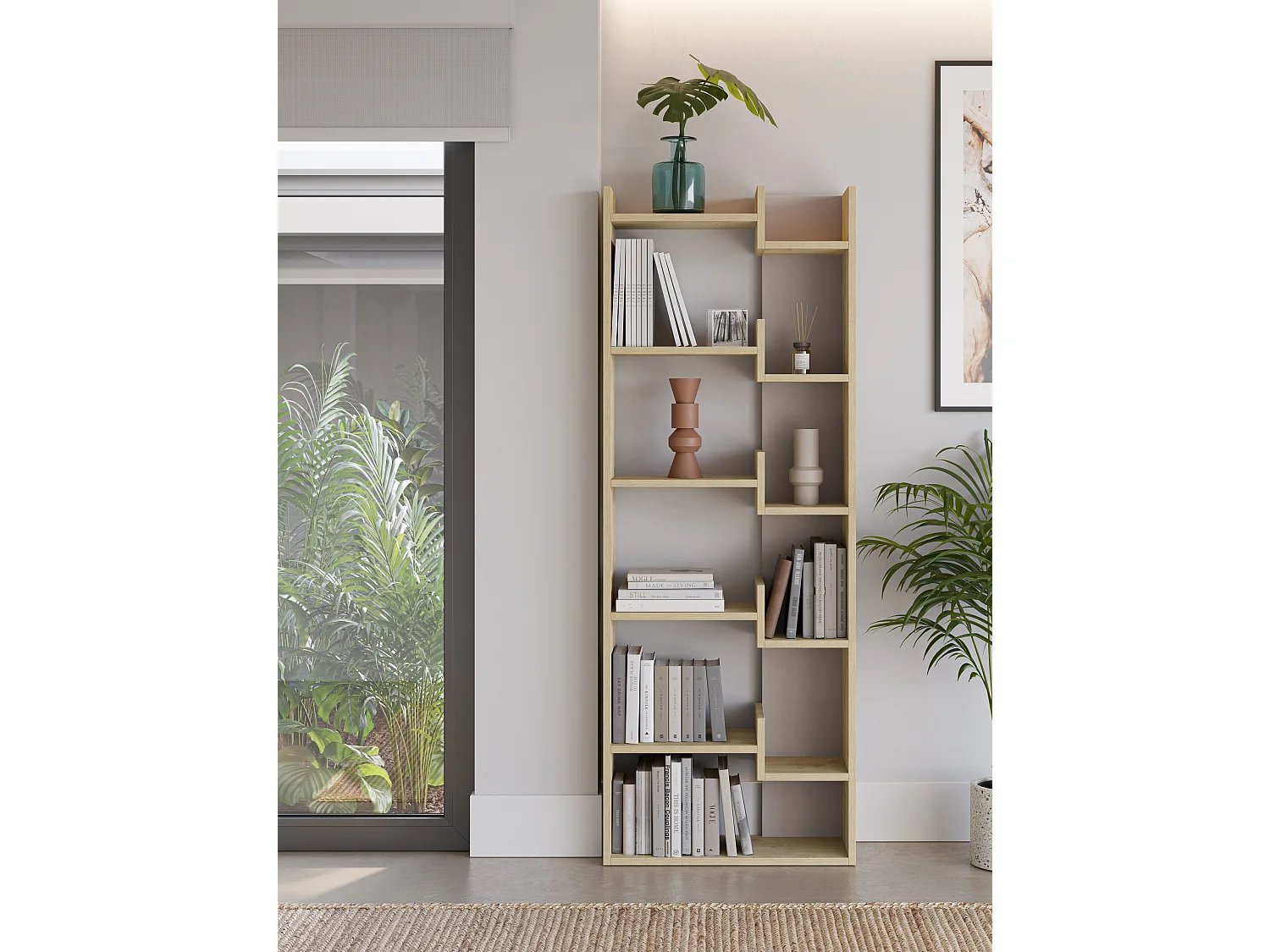 Bücherregal OPPA - 60,5 x 22 x 162,4 cm